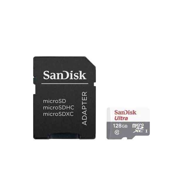 Карта памяти SANDISK Ultra microSDXC 128GB + SD Adapter Class 10 UHS-I