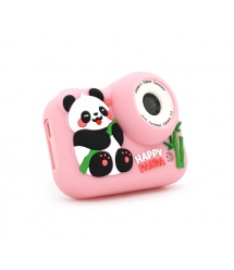 Дитячий фотоапарат M03 Рожева Панда, 2 камери, екран IPS 2-дюйми, Type-C, Pink, BOX