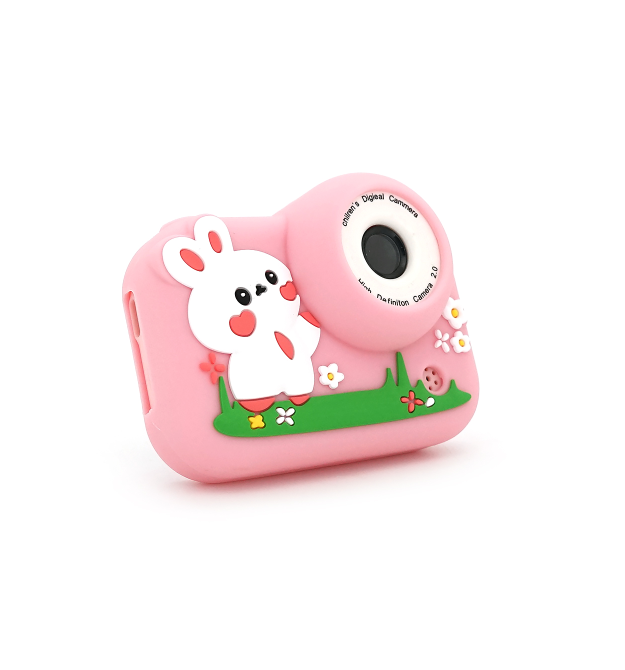 Дитячий фотоапарат M03 Рожевий Кролик, 2 камери, екран IPS 2-дюйми, Type-C, Pink, BOX