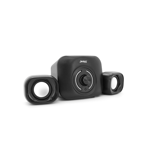 Колонки 2.1 JEDEL S-560P USB+3.5mm, 2x3W+5W, 150Hz-20KHz, з LED підсвічуванням, Black, BOX