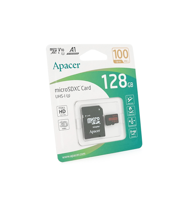 Карта пам&aposяті Apacer microSDHC 128GB Class 10 V10 A1 R100MB - s