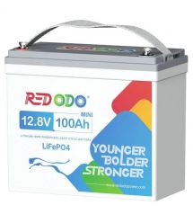 Литиевая аккумуляторная батарея Redodo 12.8V 100Ah Mini 1280Вт•ч LiFePO4
