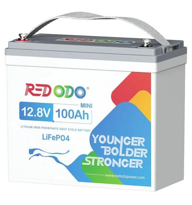 Литиевая аккумуляторная батарея Redodo 12.8V 100Ah Mini 1280Вт•ч LiFePO4
