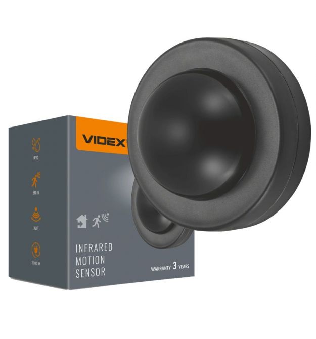 Датчик движения и освещенности VIDEX VL-SPC46B 2000Вт IP20