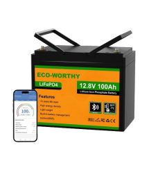 Аккумуляторная батарея Eco-Worthy LiFePO4 12V 100Ah bluetooth
