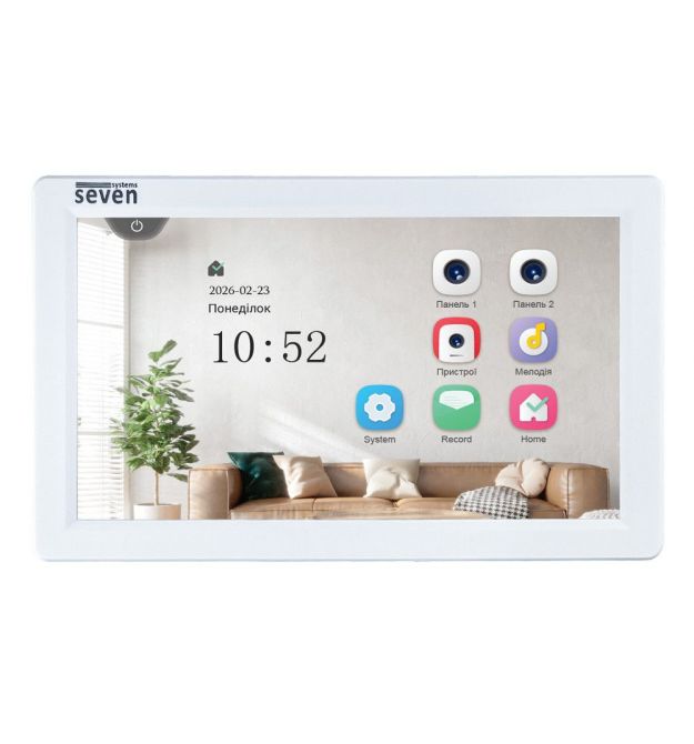 Видеодомофон 7 дюймов SEVEN DP-7570 FHD IPS white