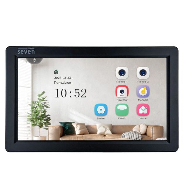 Видеодомофон 7 дюймов SEVEN DP-7570 FHD IPS black