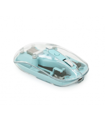 Миша бездротова JEDEL WD131P-BU, 800 - 1200 - 1600DPI, 2.4 GHz+Bluetooth 5.0, 3.7V 300mAh, Type-C заряджання. 109x60x32 мм. Tran