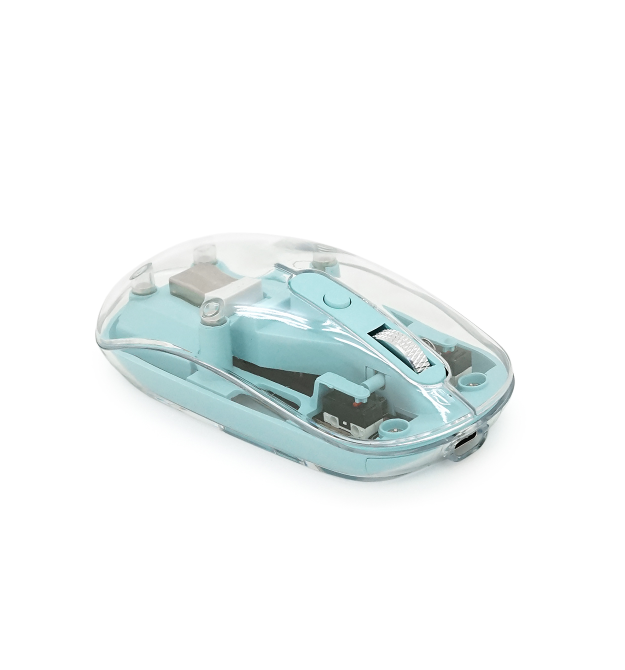 Миша бездротова JEDEL WD131P-BU, 800 - 1200 - 1600DPI, 2.4 GHz+Bluetooth 5.0, 3.7V 300mAh, Type-C заряджання. 109x60x32 мм. Tran