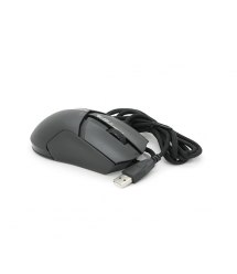 Миша провідна JEDEL GM1401, 7 кнопок, 1000 - 2000 - 3200 - 5600 - 7600 - 12400DPI, кабель 1,5 м. RGB підсвічування. Black. Box