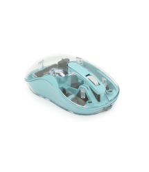 Миша бездротова JEDEL WD141T-Bl, 1200, 2.4 GHz+Bluetooth 5.0, 3.7V 300mAh, Type-C заряджання. 109x60x32 мм. 69 р. Transparent-Bl