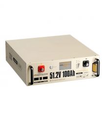 Акумуляторна батарея літій-залізо-фосфатна LiFePO4 51.2В 5120Вт*год Power Queen P51.2V100-100-COM-16-S3U монтаж в стійку 19"