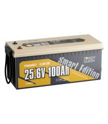 Акумуляторна батарея літій-залізо-фосфатна з Bluetooth 25.6В 100А*год LiFePO4 Power Queen P24V100-100-BASIC-BT-8-A160
