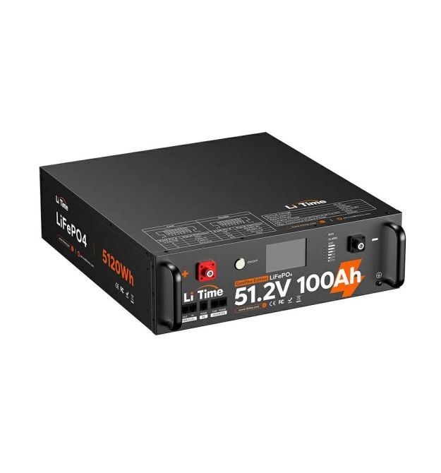 Акумуляторна батарея літій-залізо-фосфатна LiFePO4 51.2В 5120Вт*год LiTime L51.2V100-100-COM-16-S3U монтаж в стійку 19"
