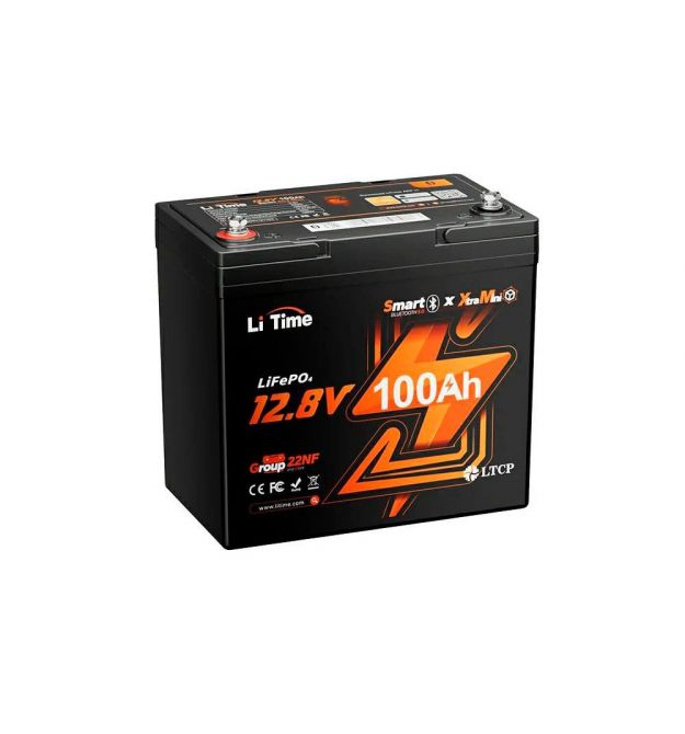 Акумуляторна батарея літій-залізо-фосфатна з Bluetooth 12.8В 100А*год LiFePO4 LiTime Xtramini L12V100-100-XTRA-MINI-BT-4-A55