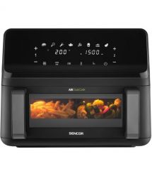 Sencor Мультипечь Dual Vita Fryer, 2700Вт, чаша-4.5+4.5л, сенсорное управление, 2 чаши, гриль, пластик, черный