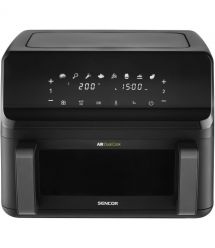 Sencor Мультипечь Dual Vita Fryer, 2700Вт, чаша-4.5+4.5л, сенсорное управление, 2 чаши, гриль, пластик, черный