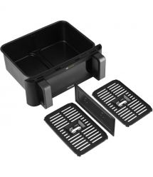 Sencor Мультипечь Dual Vita Fryer, 2700Вт, чаша-4.5+4.5л, сенсорное управление, 2 чаши, гриль, пластик, черный