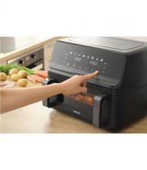 Sencor Мультипечь Dual Vita Fryer, 2700Вт, чаша-4.5+4.5л, сенсорное управление, 2 чаши, гриль, пластик, черный