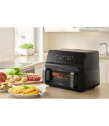 Sencor Мультипечь Dual Vita Fryer, 2700Вт, чаша-4.5+4.5л, сенсорное управление, 2 чаши, гриль, пластик, черный
