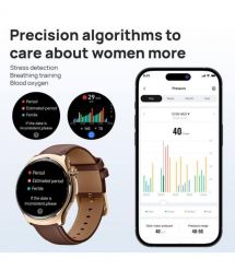 Mibro Смарт-часы Lite 3 Pro 45 мм, 1.32", 466x466, AMOLED, BT 5.3, GPS, 5 ATM, розово-золотой