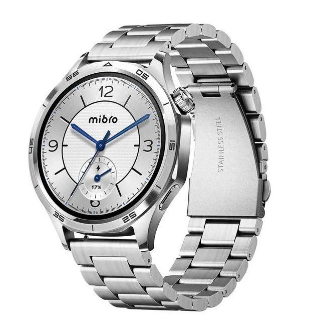 Mibro Смарт-часы GT 46 мм, 1.43", 466x466, AMOLED, BT 5.3, GPS, 5 ATM, серебристый