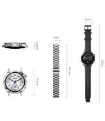 Mibro Смарт-часы GT 46 мм, 1.43", 466x466, AMOLED, BT 5.3, GPS, 5 ATM, серебристый