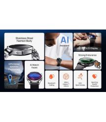 Mibro Смарт-часы GT 46 мм, 1.43", 466x466, AMOLED, BT 5.3, GPS, 5 ATM, темный металл