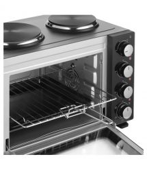 Sencor Печь электрическая 35л, 1500Вт, механическая, гриль, конвекция, 2 конф. сверху, подсветка внутри, черная