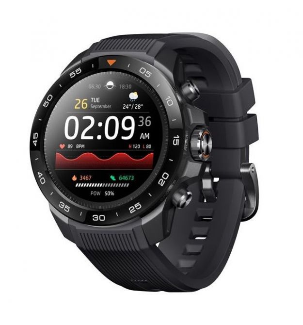 Mibro Смарт-часы GS Explorer S 48 мм, 1.32", 466x466, AMOLED, BT 5.3, Dual-band GPS, 10 ATM, чёрный обсидиан