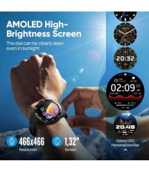 Mibro Смарт-часы GS Explorer S 48 мм, 1.32", 466x466, AMOLED, BT 5.3, Dual-band GPS, 10 ATM, чёрный обсидиан