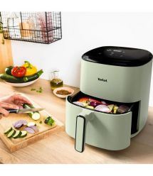 Tefal Мультипечь Easy Fry Max, 1500Вт, чаша-5л, сенсорное управл., 10 программ, пластик, светло-зеленый