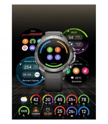 Mibro Смарт-часы GS Explorer S 48 мм, 1.32", 466x466, AMOLED, BT 5.3, Dual-band GPS, 10 ATM, титан-силикон