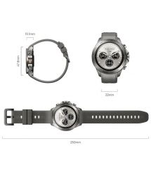 Mibro Смарт-часы GS Explorer S 48 мм, 1.32", 466x466, AMOLED, BT 5.3, Dual-band GPS, 10 ATM, титан-силикон