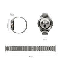 Mibro Смарт-часы GS Explorer S 48 мм, 1.32", 466x466, AMOLED, BT 5.3, Dual-band GPS, 10 ATM, цельный титан