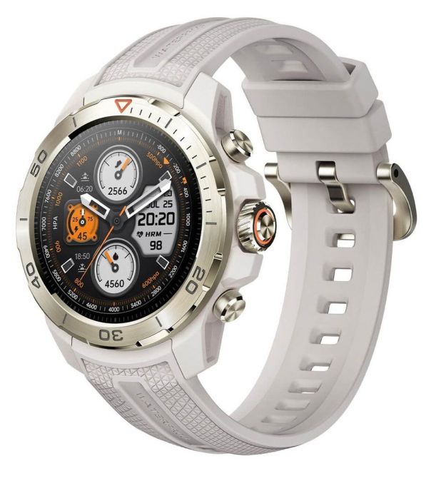 Mibro Смарт-часы GS Explorer 48 мм, 1.32", 466x466, AMOLED, BT 5.3, Dual-band GPS, 10 ATM, песочно-белый