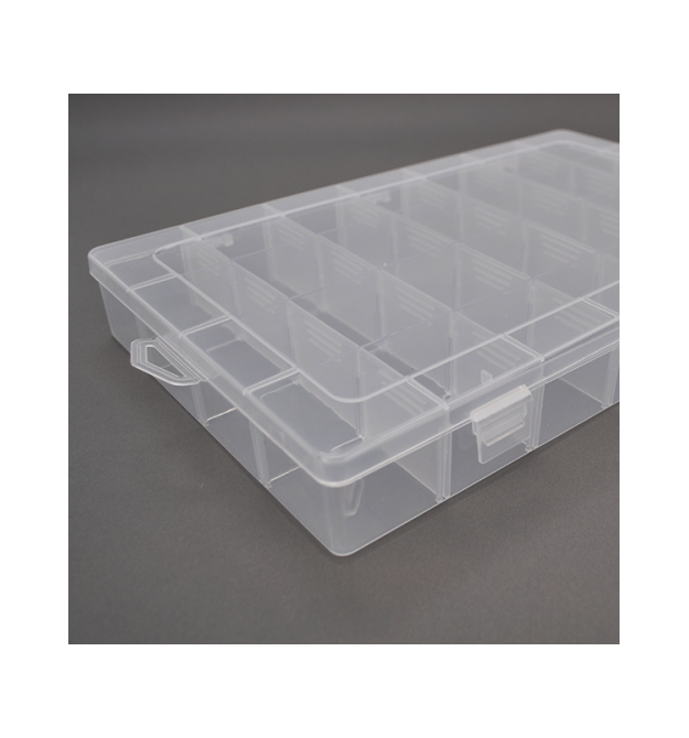 Пластмассовый ящик для радиодеталей, 195 х 35 х 130 мм, 24 отделений