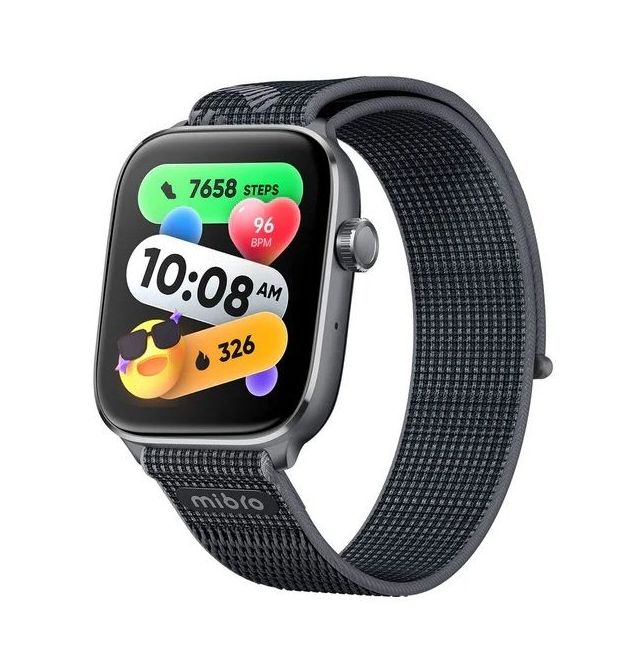 Mibro Смарт-часы Fit 44 мм, 1.75", 390x450, AMOLED, BT 5.3, GPS, 2 ATM, черный