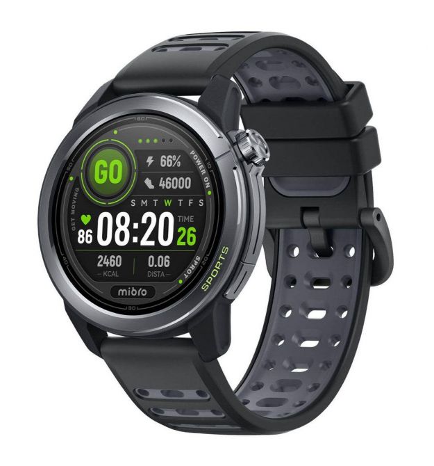 Mibro Смарт-часы GS Active 2 46 мм, 1.32", 466x466, AMOLED, BT 5.3, GPS, 5 ATM, тёмно-серый