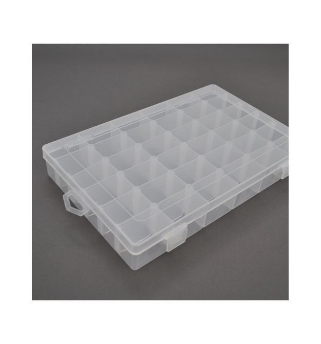 Пластмасовий ящик для радіодеталей, 270 х 45 х 175 мм, 36 відділень Q60