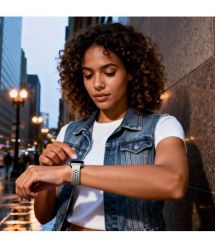 Mibro Смарт-часы Fit 44 мм, 1.75", 390x450, AMOLED, BT 5.3, GPS, 2 ATM, серебристый