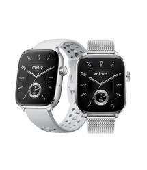 Mibro Смарт-часы Fit 44 мм, 1.75", 390x450, AMOLED, BT 5.3, GPS, 2 ATM, серебристый
