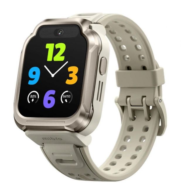 Mibro Детские часы-телефон S1, 1.68", 360x390, GPS, 8MP+5MP, 900 мА·ч, 2 ATM, песочно-золотой