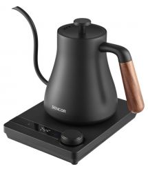 Sencor Электрочайник Sencor 0.6л, 5 темп.реж, поддержание температуры, мех. управление, нержавеющая сталь, черный