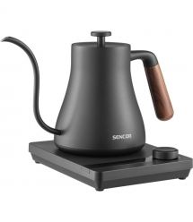 Sencor Электрочайник Sencor 0.6л, 5 темп.реж, поддержание температуры, мех. управление, нержавеющая сталь, черный