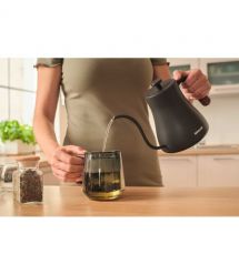 Sencor Электрочайник Sencor 0.6л, 5 темп.реж, поддержание температуры, мех. управление, нержавеющая сталь, черный