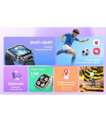 Mibro Детские часы-телефон S1, 1.68", 360x390, GPS, 8MP+5MP, 900 мА·ч, 2 ATM, лавандовый