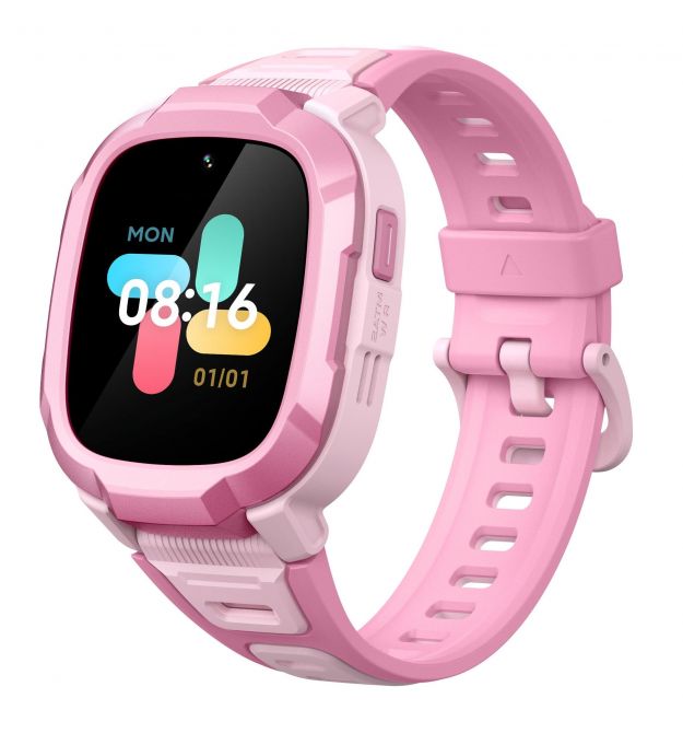Mibro Детские часы-телефон P6, 1.4", 240x280, GPS, 2MP, 900 мА·ч, 2 ATM, розовый