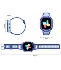 Mibro Детские часы-телефон P6, 1.4", 240x280, GPS, 2MP, 900 мА·ч, 2 ATM, синий