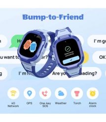 Mibro Детские часы-телефон P6, 1.4", 240x280, GPS, 2MP, 900 мА·ч, 2 ATM, серый